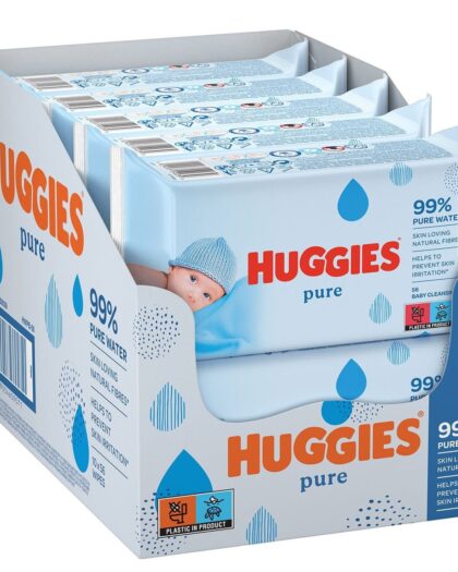 Huggies Chusteczki Nawilżane Pure, 10 × 56 szt. (560 szt.)