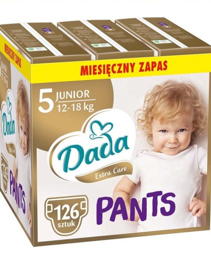 Pieluchomajtki Dada Extra Care Pants 5 Junior, 12-18 kg, 126 szt., superchłonny wkład