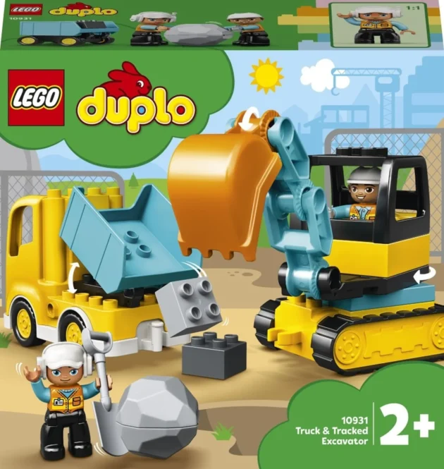 LEGO DUPLO, Ciężarówka i koparka gąsienicowa, 10931