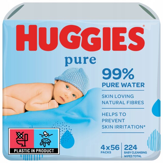 HUGGIES chusteczki nawilżane Pure 224szt