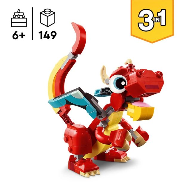LEGO® Creator 3 w 1: Czerwony smok (31145) - obrazek 6