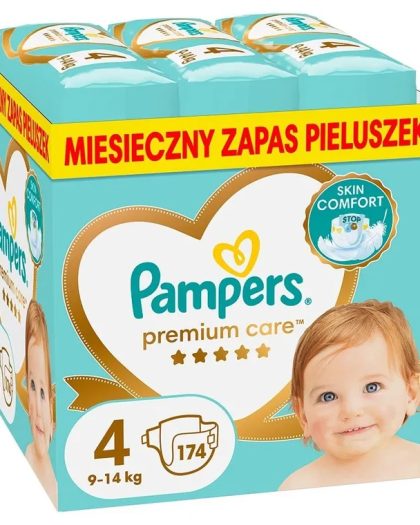 Pampers Premium Care Pieluszki, rozmiar 4, 174 szt. (9–14 kg)