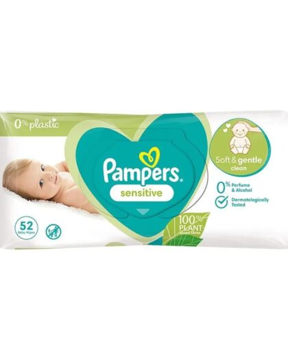 Pampers Sensitive Chusteczki nawilżane, 52szt.