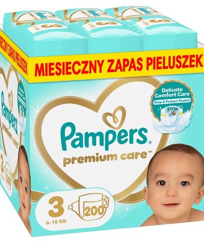 Pampers Premium Care Pieluszki, rozmiar 3, 200 szt. (6-10 kg)